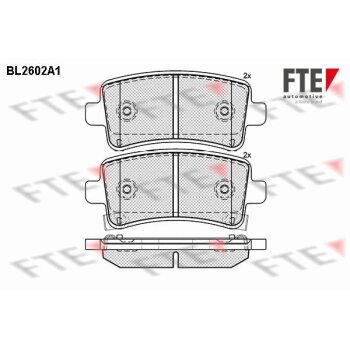 FTE Bremsbelagsatz, Scheibenbremse 9010853 für 542027