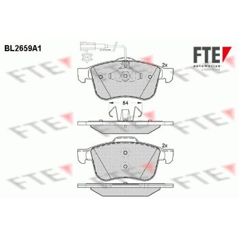 FTE Bremsbelagsatz, Scheibenbremse 9010898 für 77365354