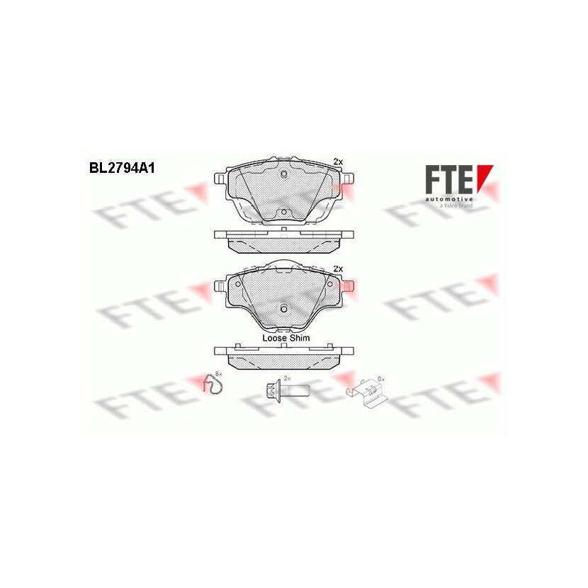 FTE Bremsbelagsatz, Scheibenbremse 9010987 für 1609000980