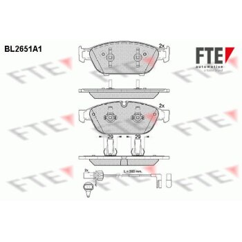 FTE Bremsbelagsatz, Scheibenbremse 9010890 für...