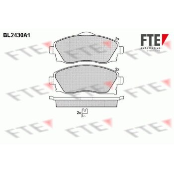FTE Bremsbelagsatz, Scheibenbremse 9010729 für 1605964
