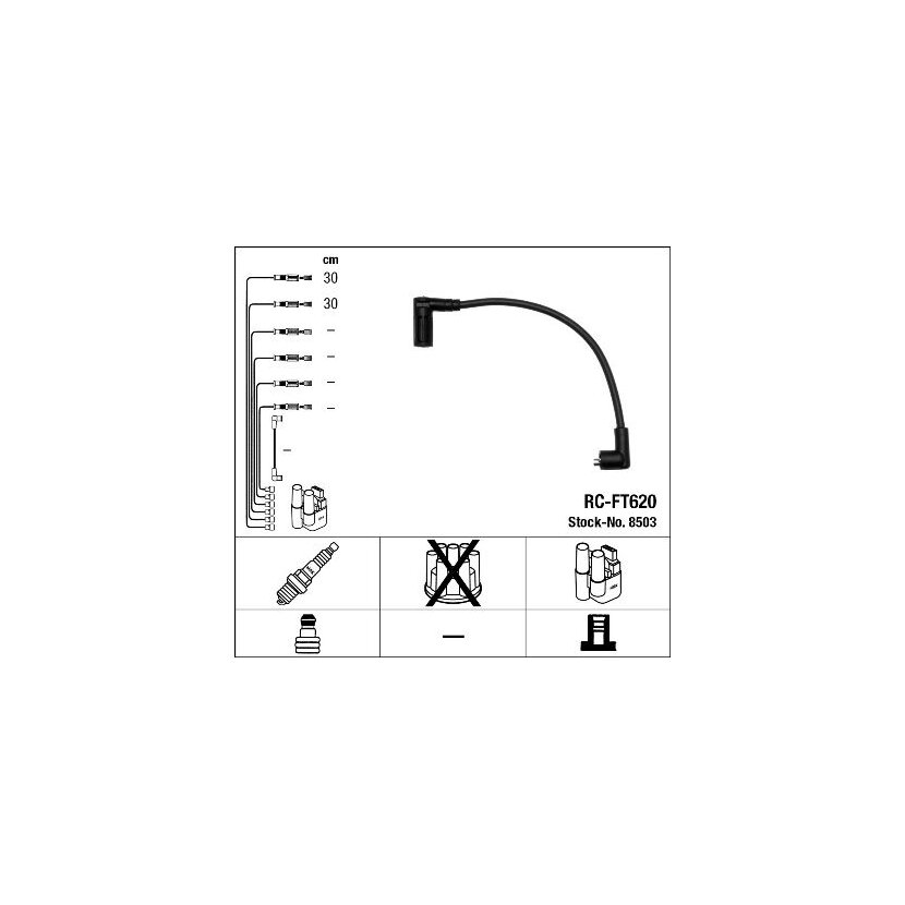 NGK Zündleitungssatz 8503 für 7703186