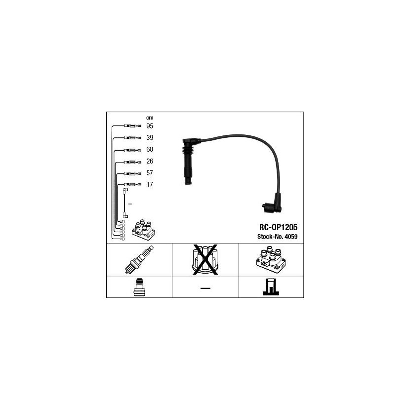 NGK Zündleitungssatz 4059 für 16 12 630