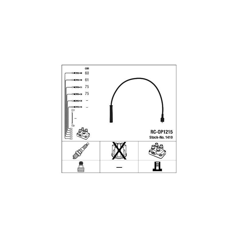 NGK Zündleitungssatz 1410 für 4301718