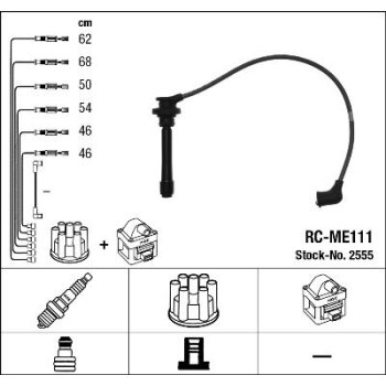 NGK Zündleitungssatz 2555 für MD 332 100