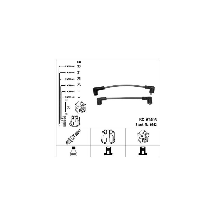 NGK Zündleitungssatz 0543 für GHT 293