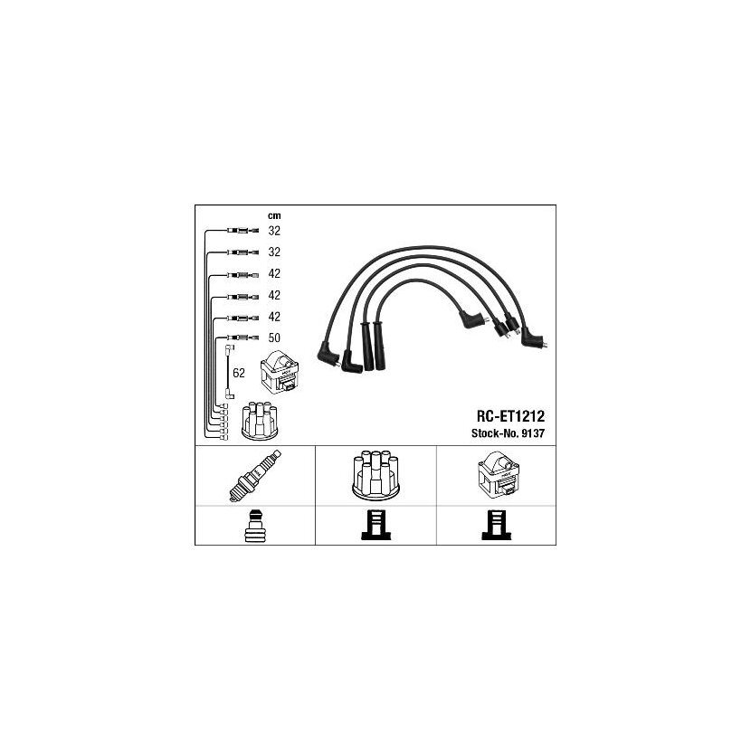 NGK Zündleitungssatz 9137 für 90919-21322