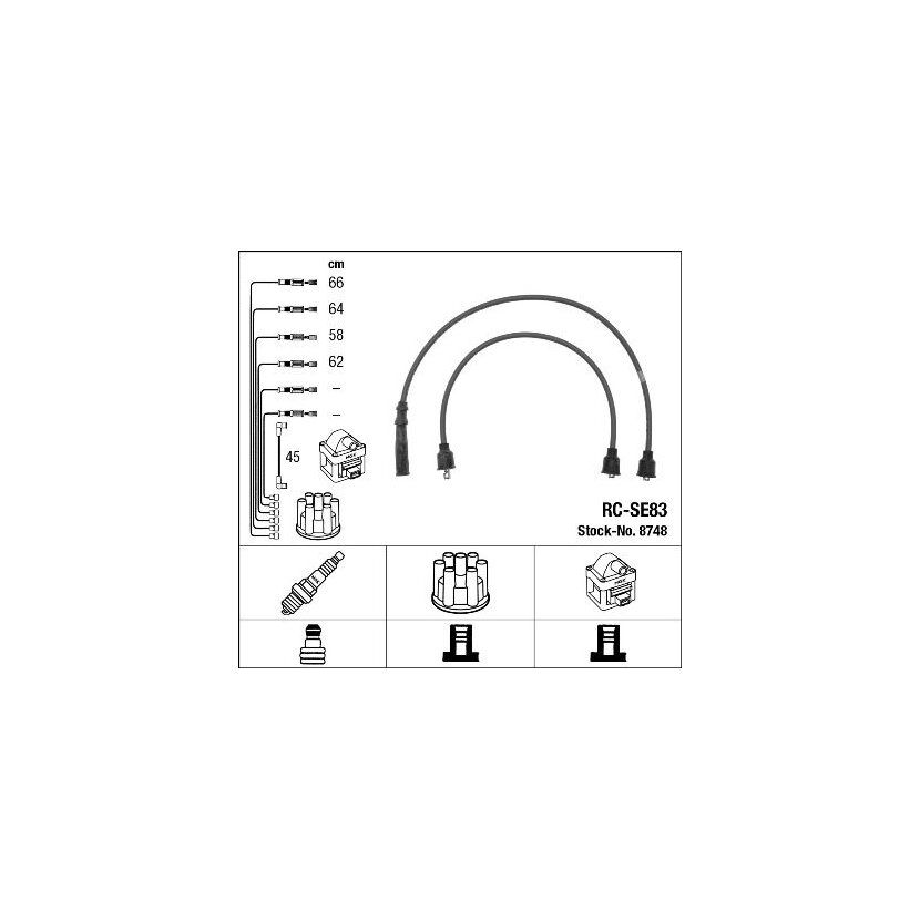 NGK Zündleitungssatz 8748 für 33700-60A20
