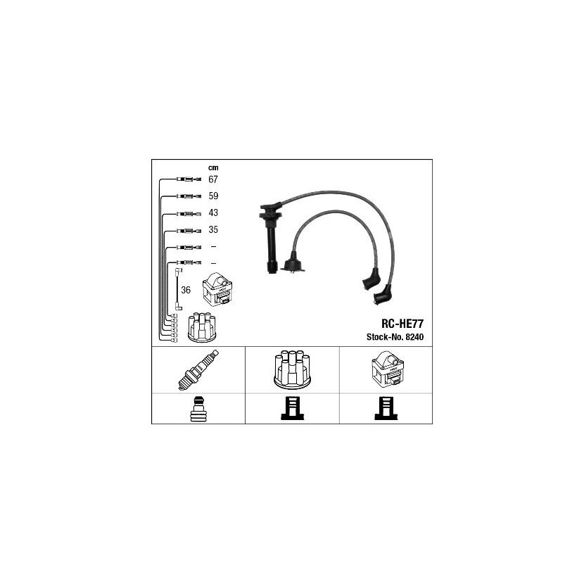 NGK Zündleitungssatz 8240 für 32700-P14-A00