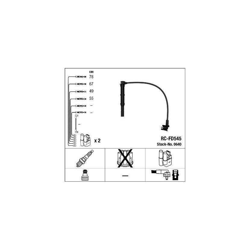 NGK Zündleitungssatz 0640 für 65 92 245