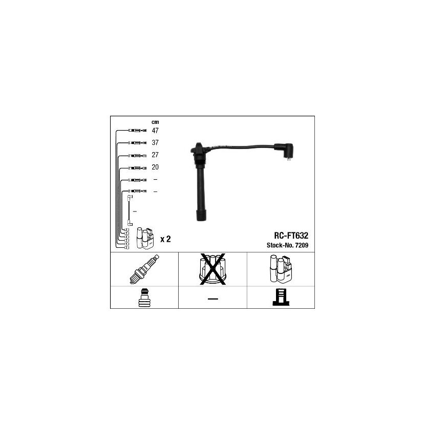 NGK Zündleitungssatz 7209 für 46 42 59 12