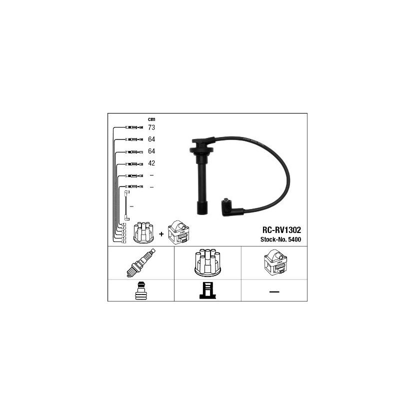 NGK Zündleitungssatz 5400 für 32700-POD-000