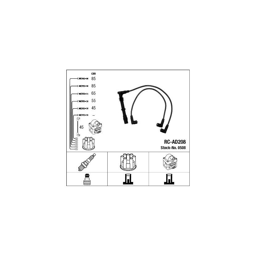 NGK Zündleitungssatz 0508 für 034 905 483 G
