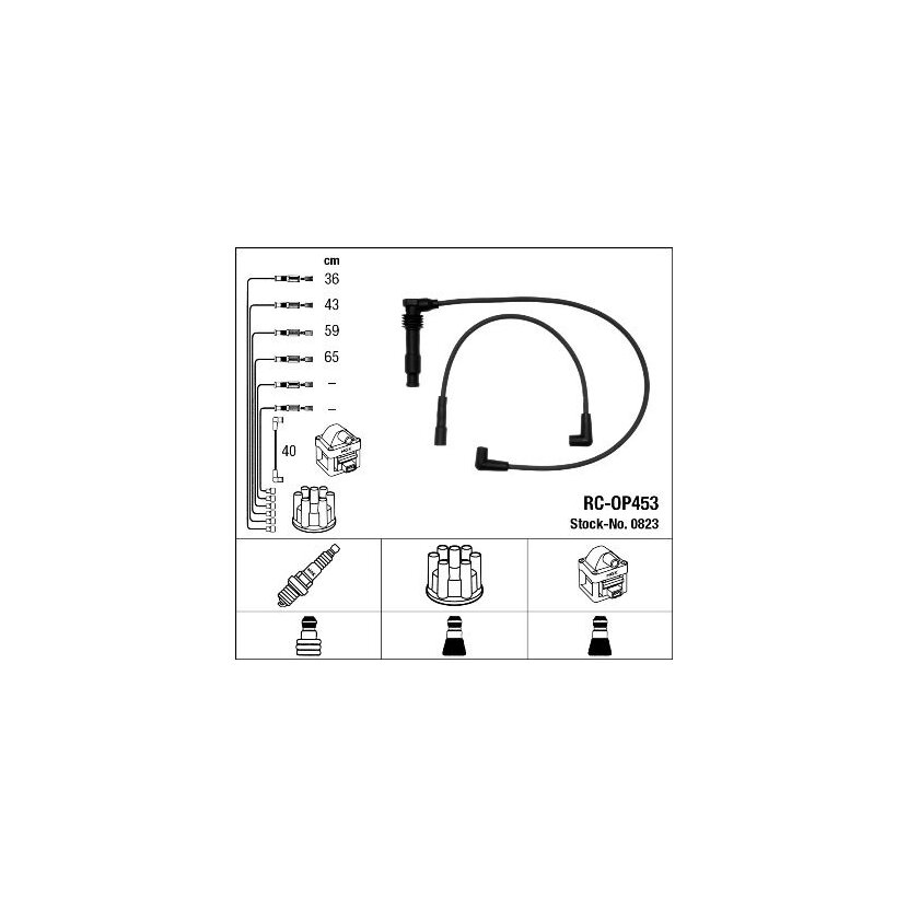 NGK Zündleitungssatz 0823 für 1612609