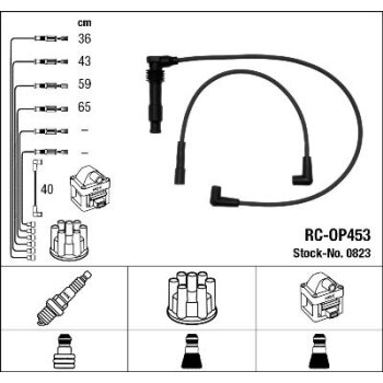 NGK Zündleitungssatz 0823 für 1612609