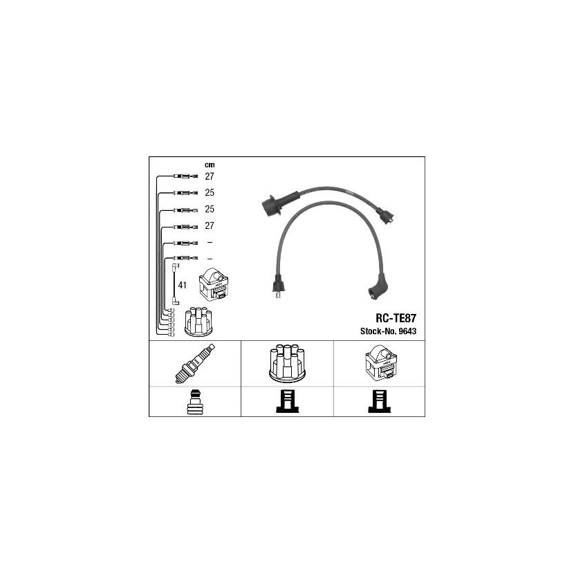 NGK Zündleitungssatz 9643 für 90919-21315-000