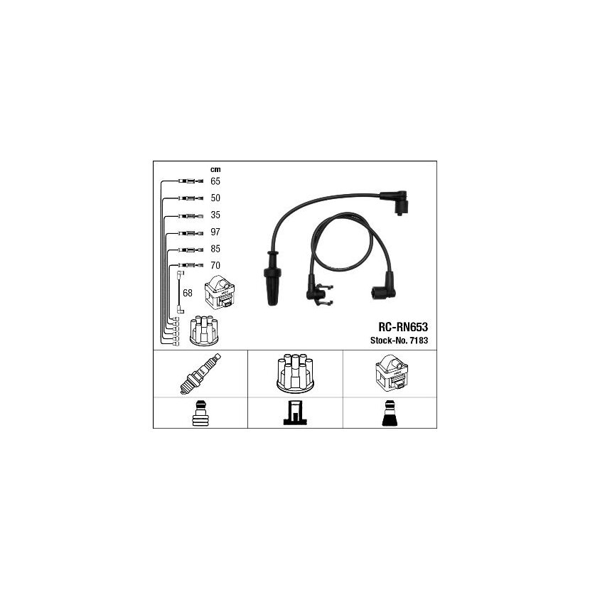 NGK Zündleitungssatz 7183 für 77 00 856 896