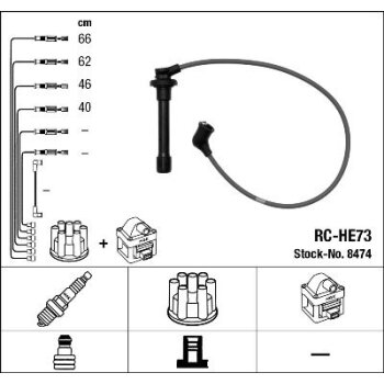 NGK Zündleitungssatz 8474 für 32700-P0A-A00