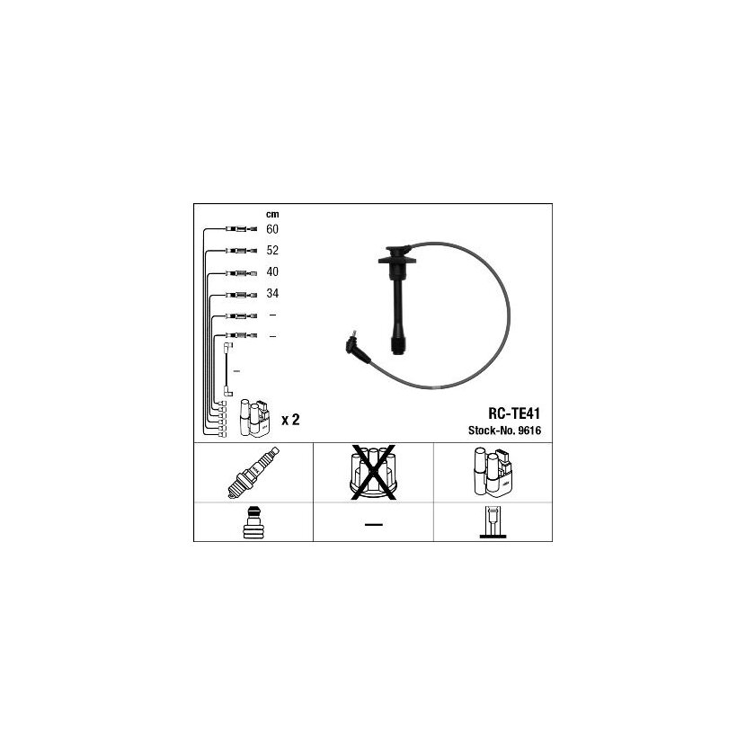 NGK Zündleitungssatz 9616 für 90919-15510