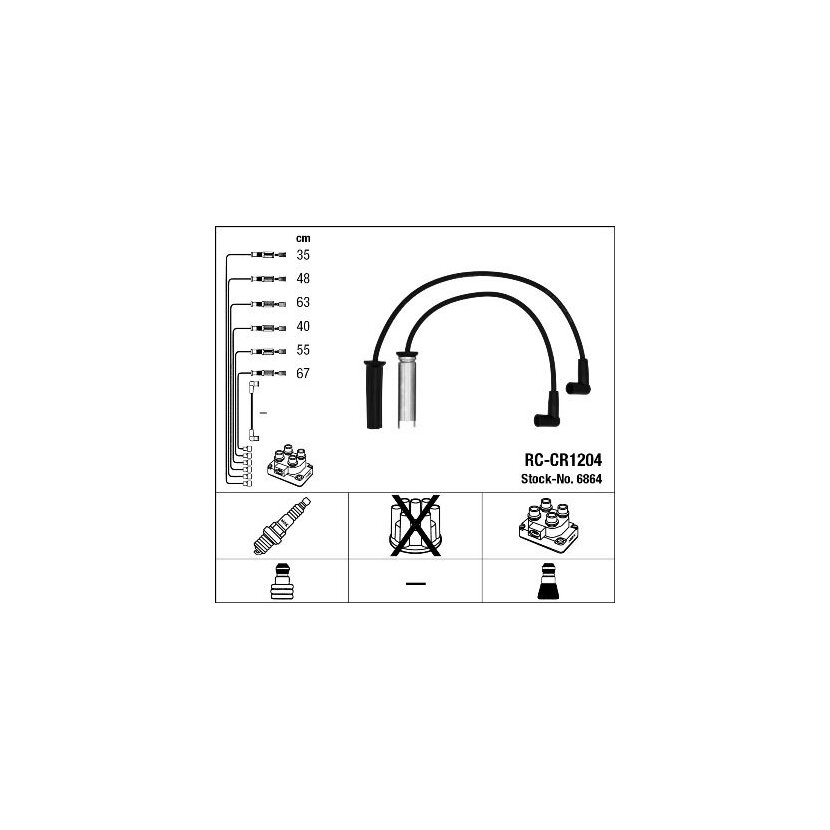 NGK Zündleitungssatz 6864 für 04797 685