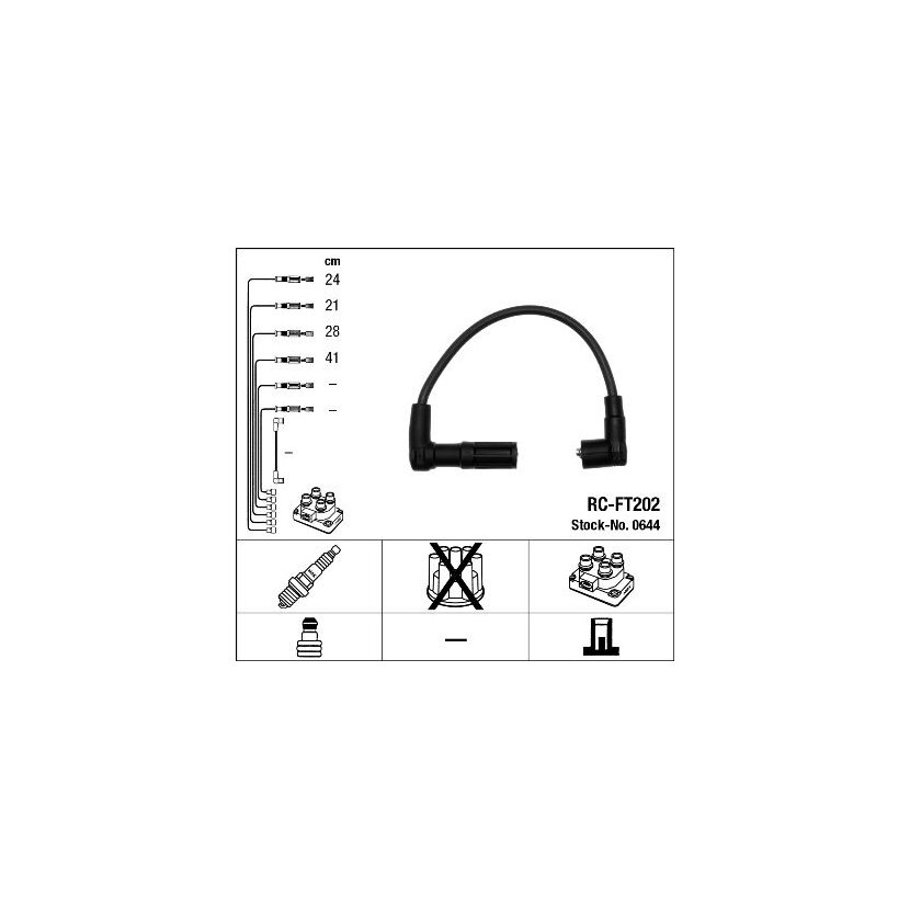 NGK Zündleitungssatz 0644 für 77 35 10 0