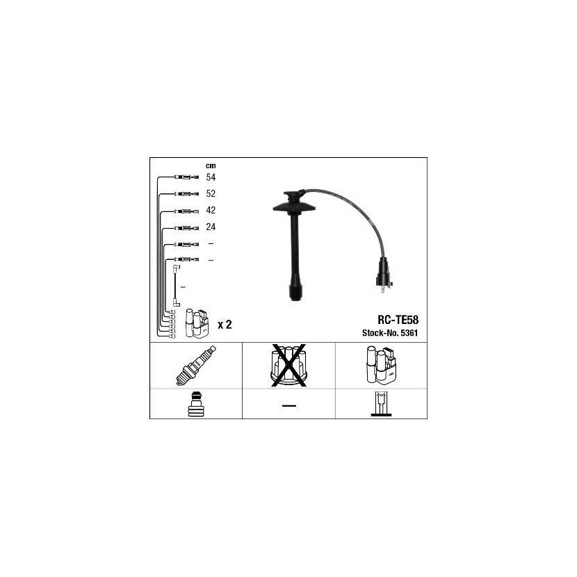 NGK Zündleitungssatz 5361 für 90919-22386