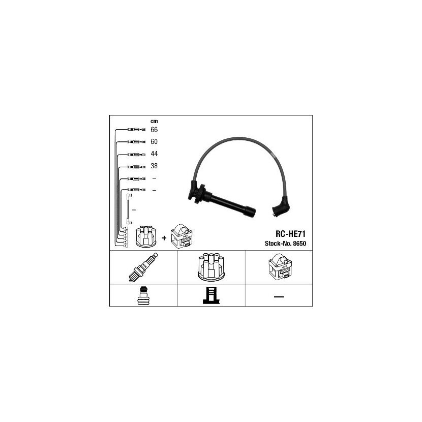NGK Zündleitungssatz 8650 für 5-8600-4641-0