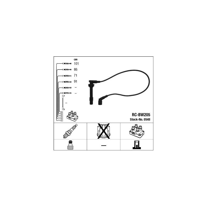 NGK Zündleitungssatz 0548 für 1 247 521