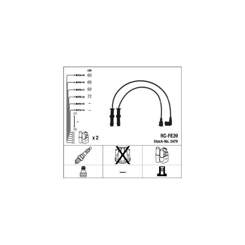 NGK Zündleitungssatz 2478 für 22451AA450