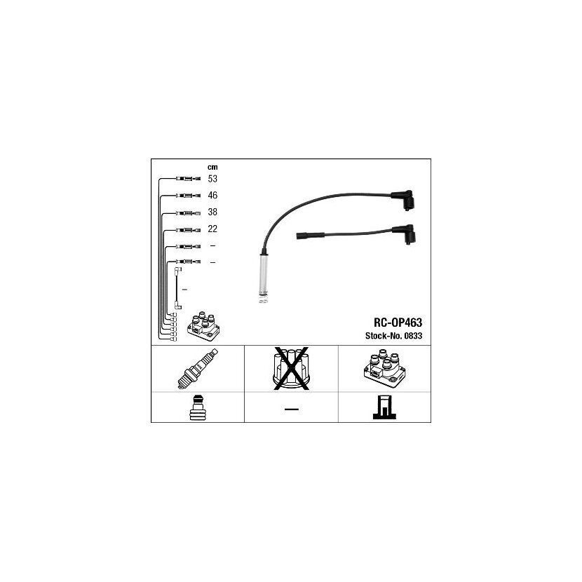 NGK Zündleitungssatz 0833 für 12 82 072