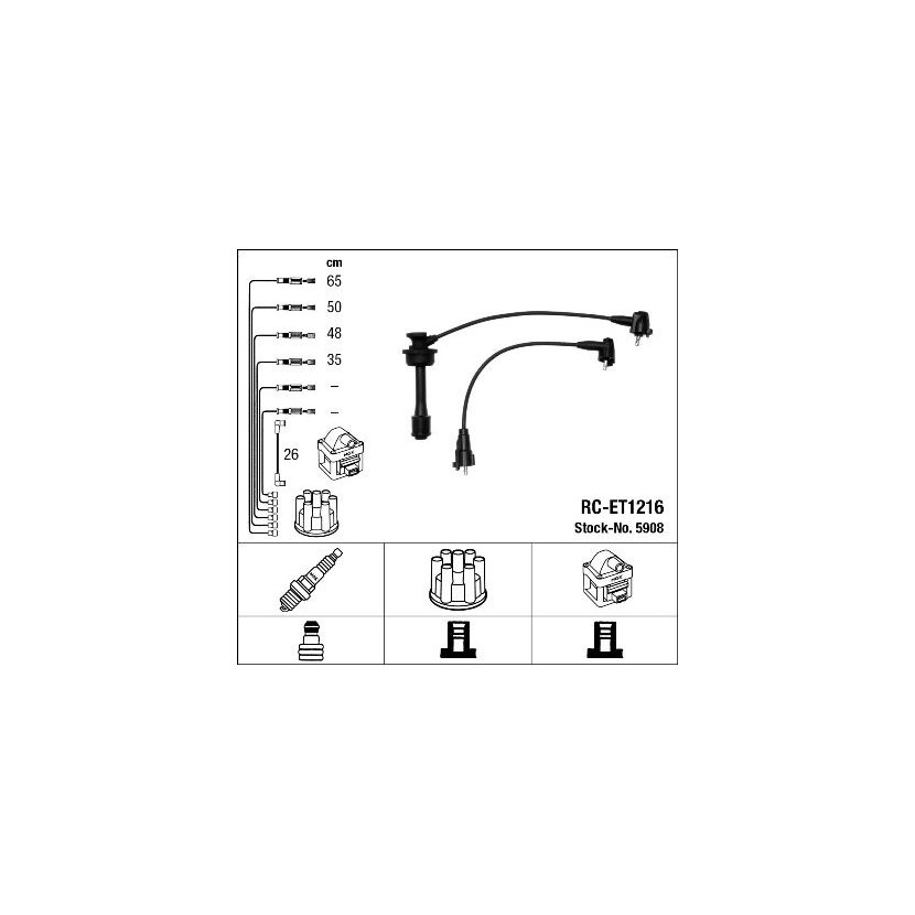 NGK Zündleitungssatz 5908 für 90919-21494