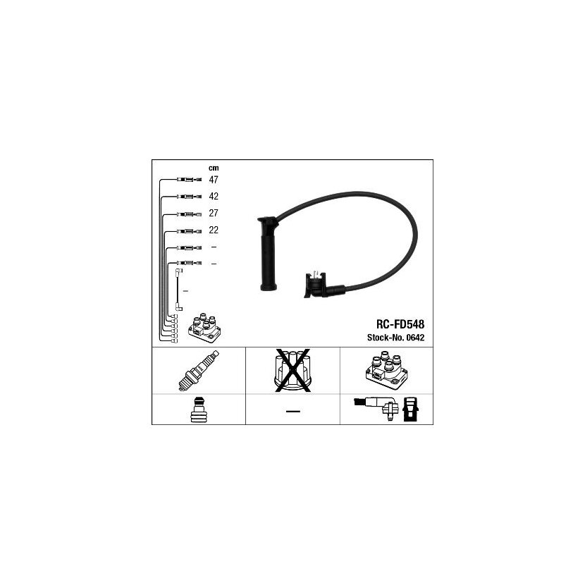 NGK Zündleitungssatz 0642 für 1004 427