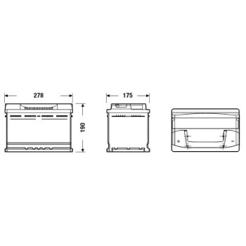 EXIDE Starterbatterie EB741 für 51018465