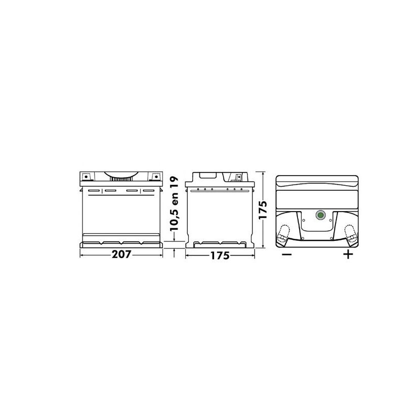 EXIDE Starterbatterie EB443
