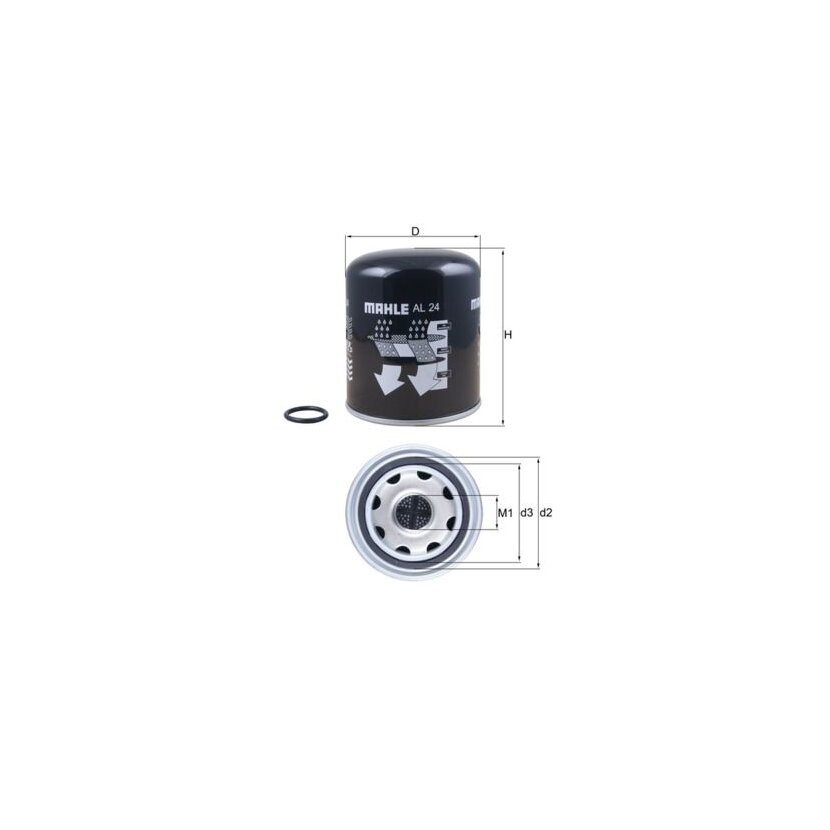 KNECHT Lufttrocknerpatrone, Druckluftanlage AL 24 - AL24 für 1506635