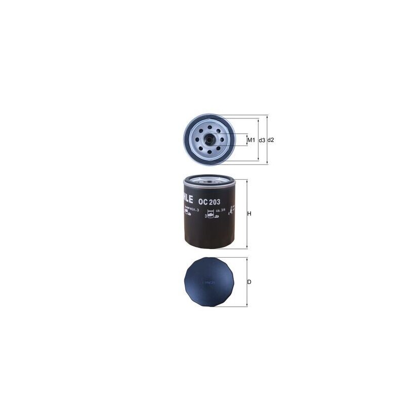 KNECHT Ölfilter OC 203 - OC203 für 1039020