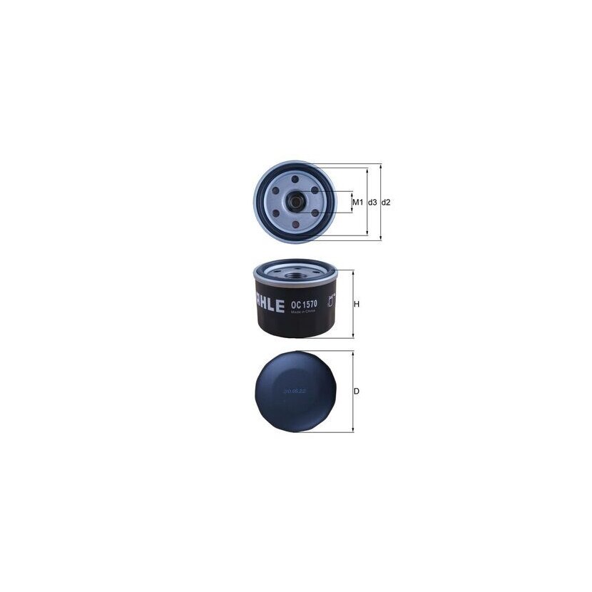 KNECHT Ölfilter OC 1570 - OC1570 für 1651084M00
