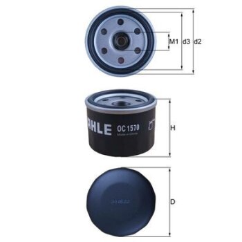 KNECHT Ölfilter OC 1570 - OC1570 für 1651084M00