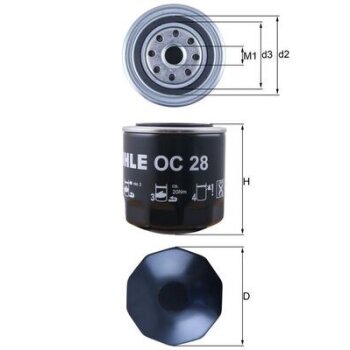 KNECHT Ölfilter OC 28 - OC28 für 021115351A
