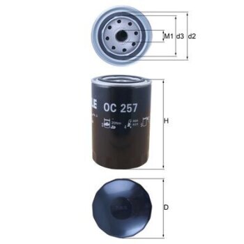 KNECHT Ölfilter OC 257 - OC257 für 028115561E