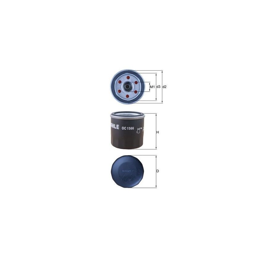KNECHT Ölfilter OC 1566 - OC1566 für 15208MM9P03