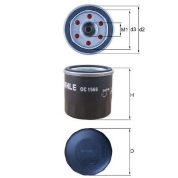KNECHT Ölfilter OC 1566 - OC1566 für 15208MM9P03