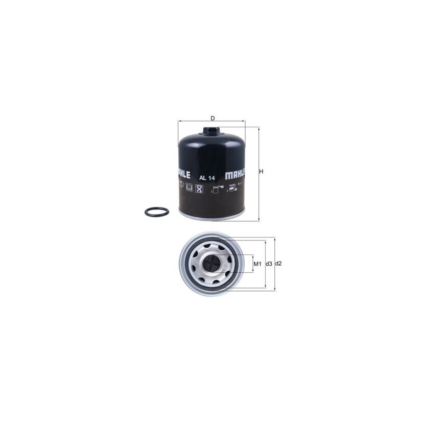 KNECHT Lufttrocknerpatrone, Druckluftanlage AL 14D - AL14D für 5021170077