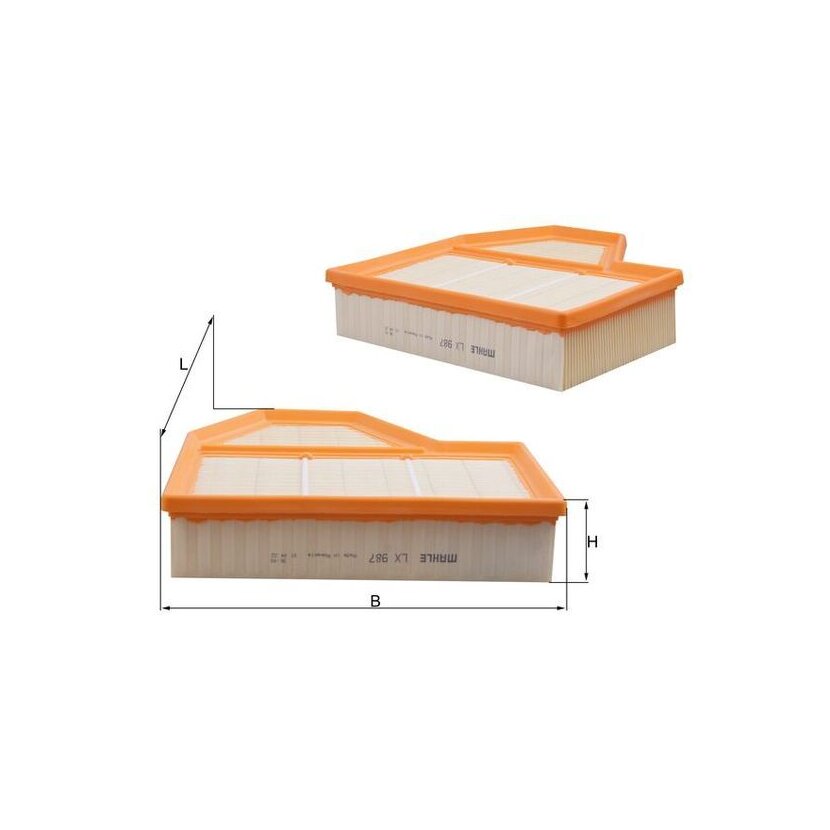 KNECHT Luftfilter LX 987 - LX987 für 13727834714
