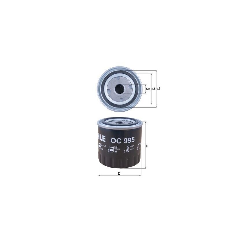 KNECHT Ölfilter OC 995 - OC995 für 1520800Q0M