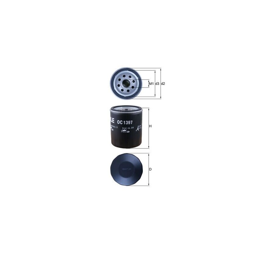 KNECHT Ölfilter OC 1397 - OC1397 für 55242758