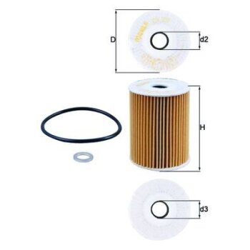 KNECHT Ölfilter OX 355D - OX355D für 263203CKB0