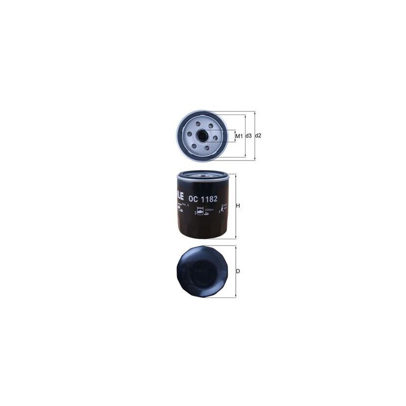 KNECHT Ölfilter OC 1182 - OC1182 für LF05-14-302A