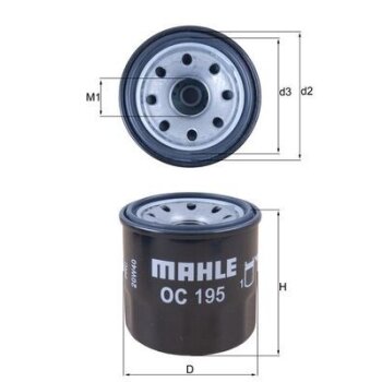 KNECHT Ölfilter OC 195 - OC195 für 11930535150