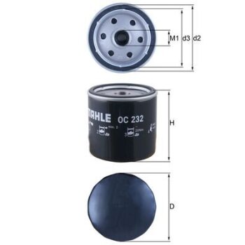 KNECHT Ölfilter OC 232 - OC232 für 1003003